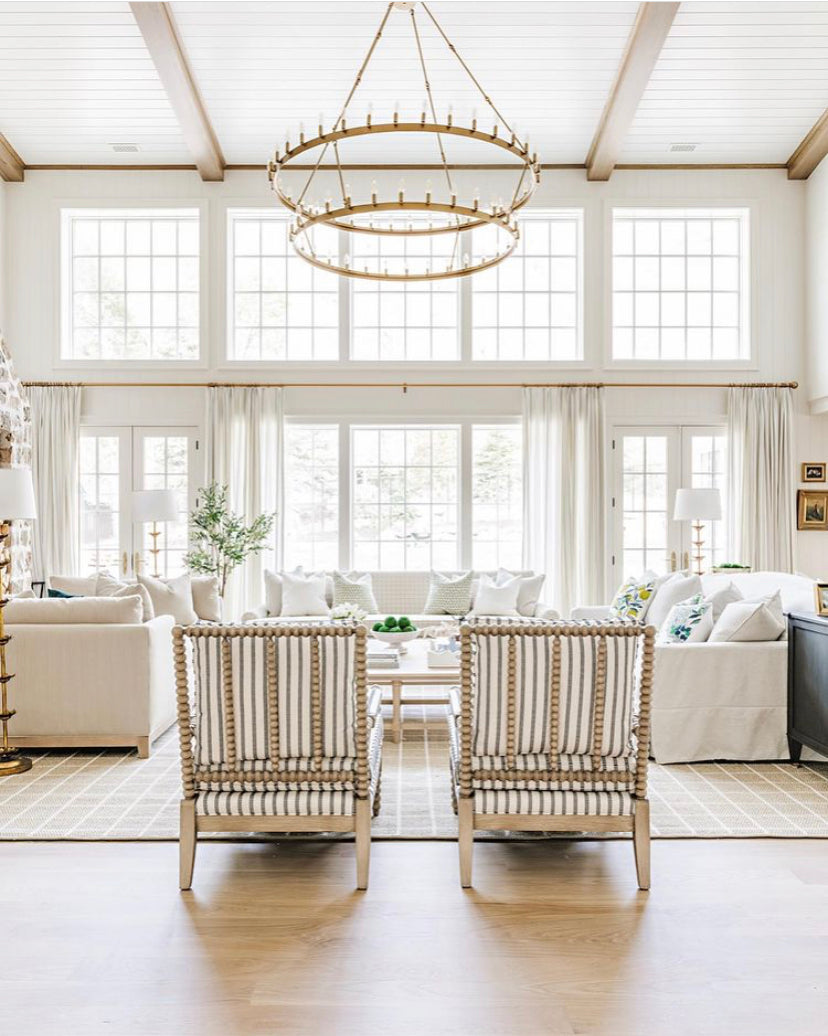 Classic Spindle Chair and Ottoman