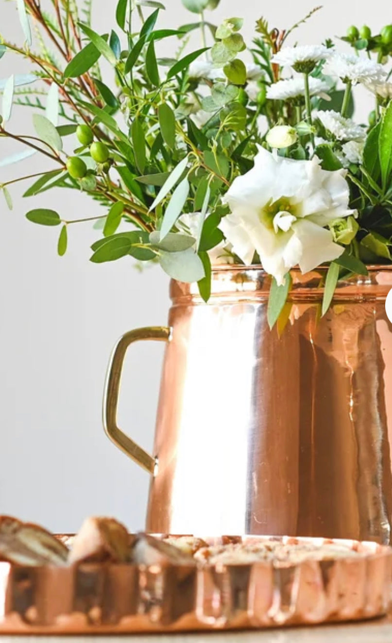 Copper Embossed Serving Tray