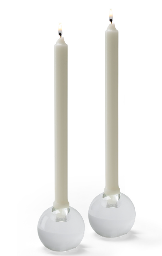 Round Crystal Candlesticks