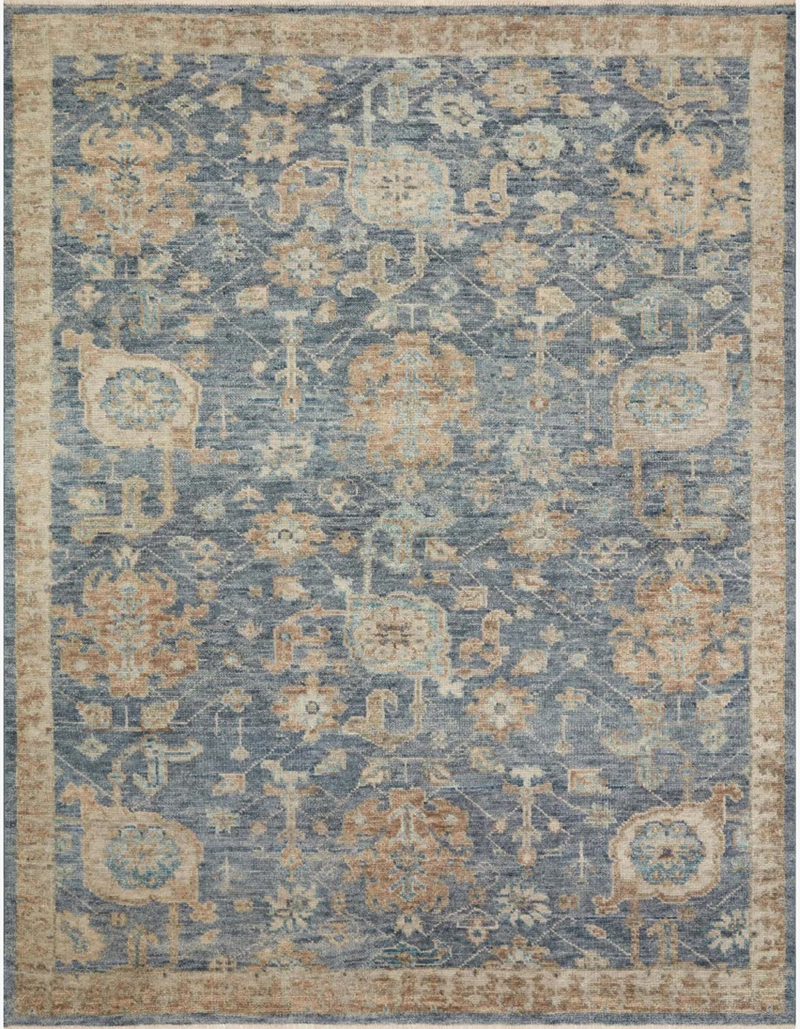 Helena Rug in Indigo and Taupe