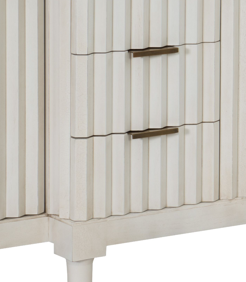 Plaited Buffet with Marble Top