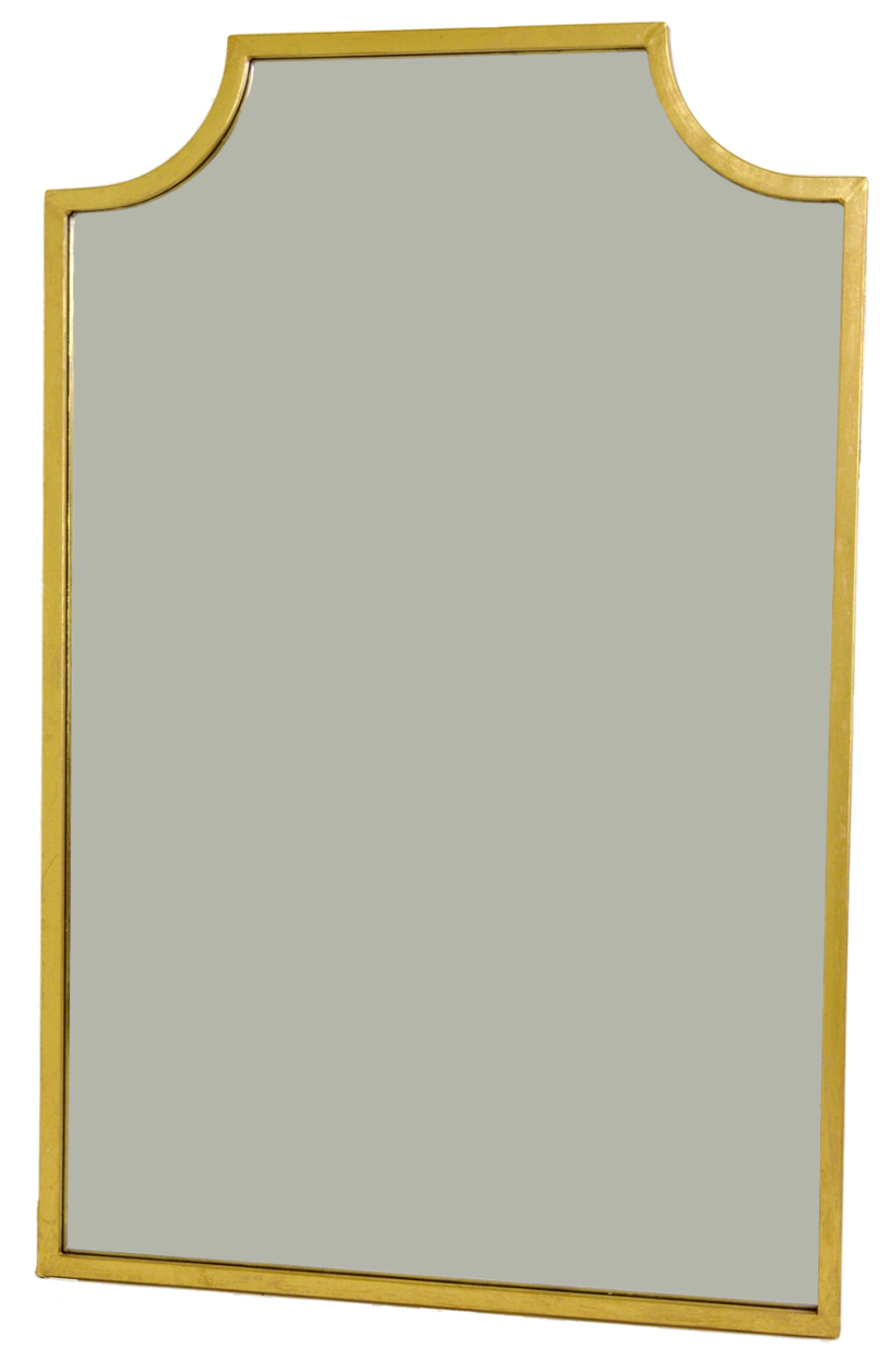Scalloped Edge Gold Mirror