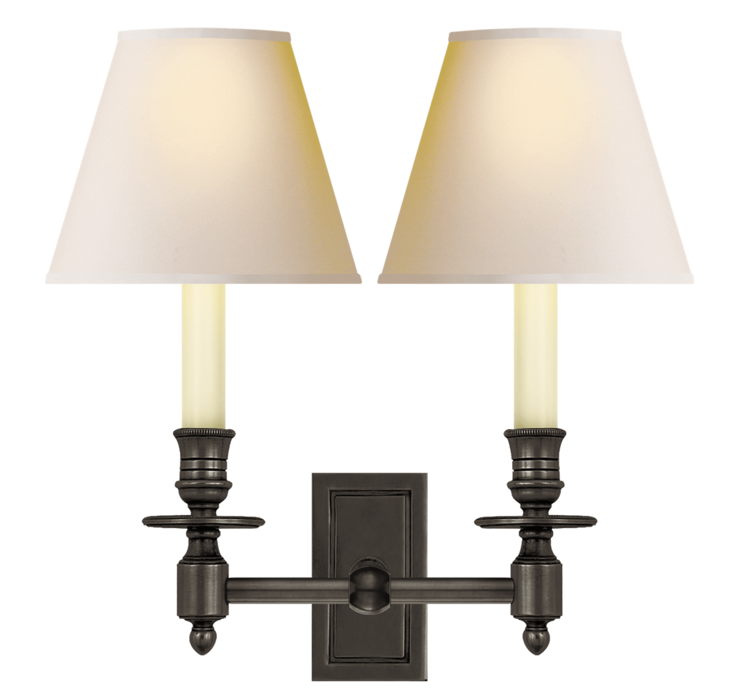 French Double Library Sconce