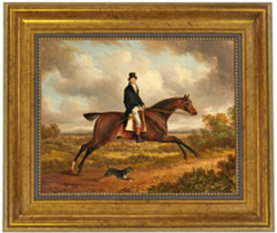 Down the Path: Equestrian Fox Hunt Scene