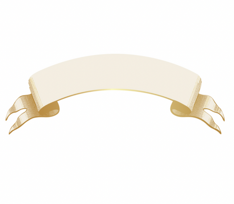 Classic Gold Banner Table Accent