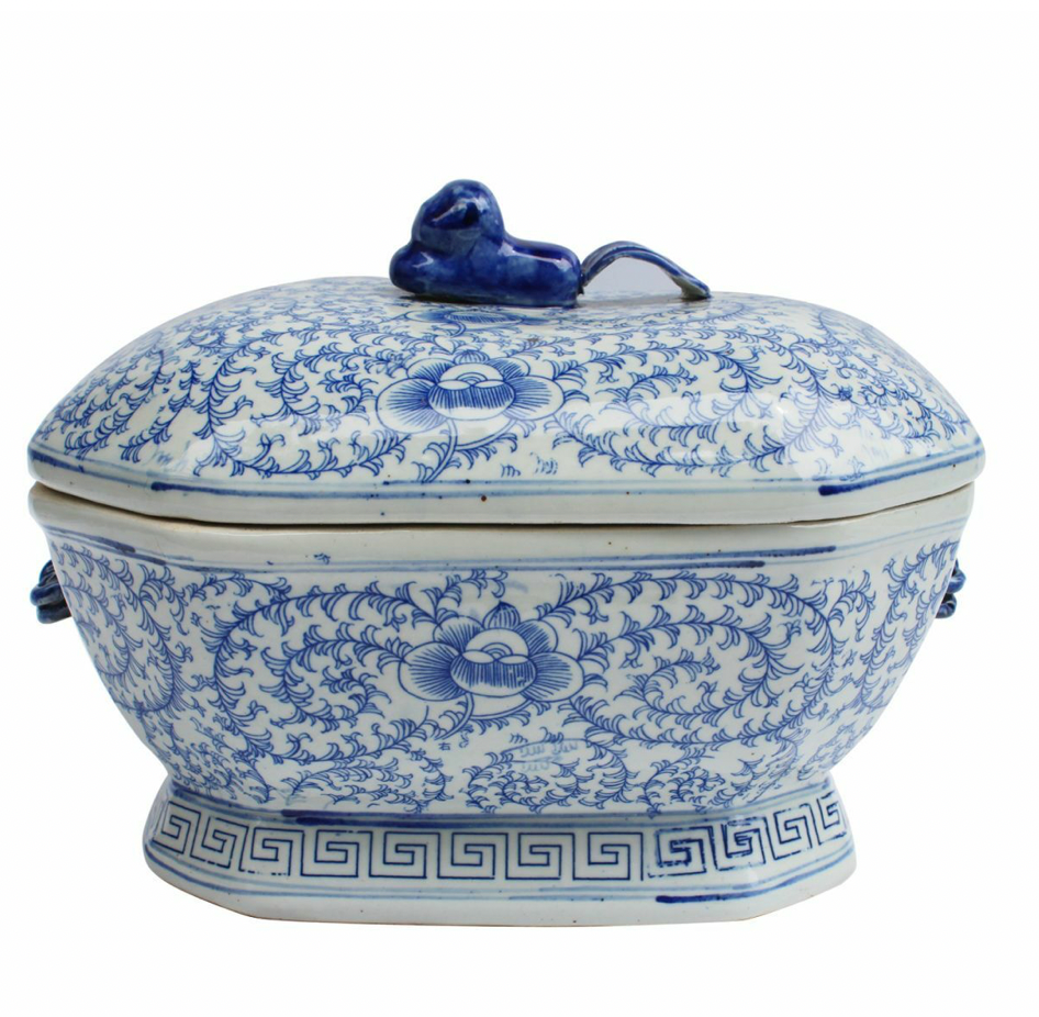 Oval Fruit Jar Floral Motif with Squirrel Lid