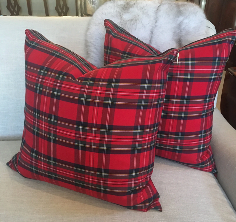 Tartan Plaid Pillows, assorted colors