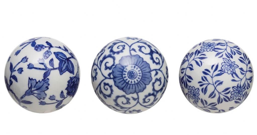 Ceramic Chinoiserie Orbs
