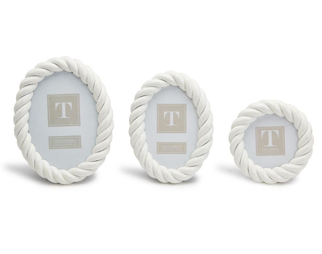 White Twist Photo Frame