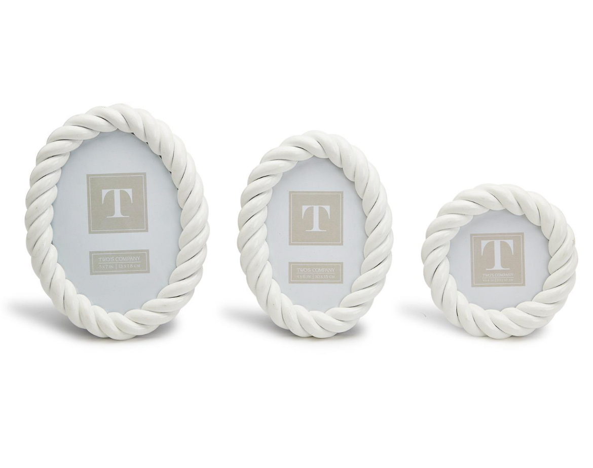 White Twist Photo Frame