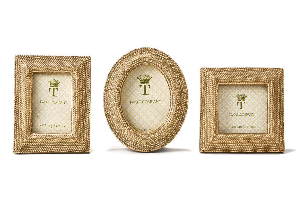 Golden Dots Photo Frame