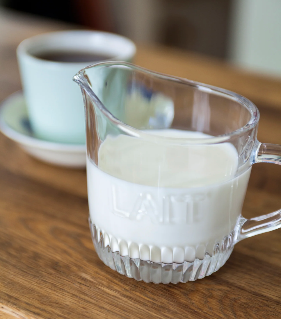 Depression Glass Creamer- "Lait"