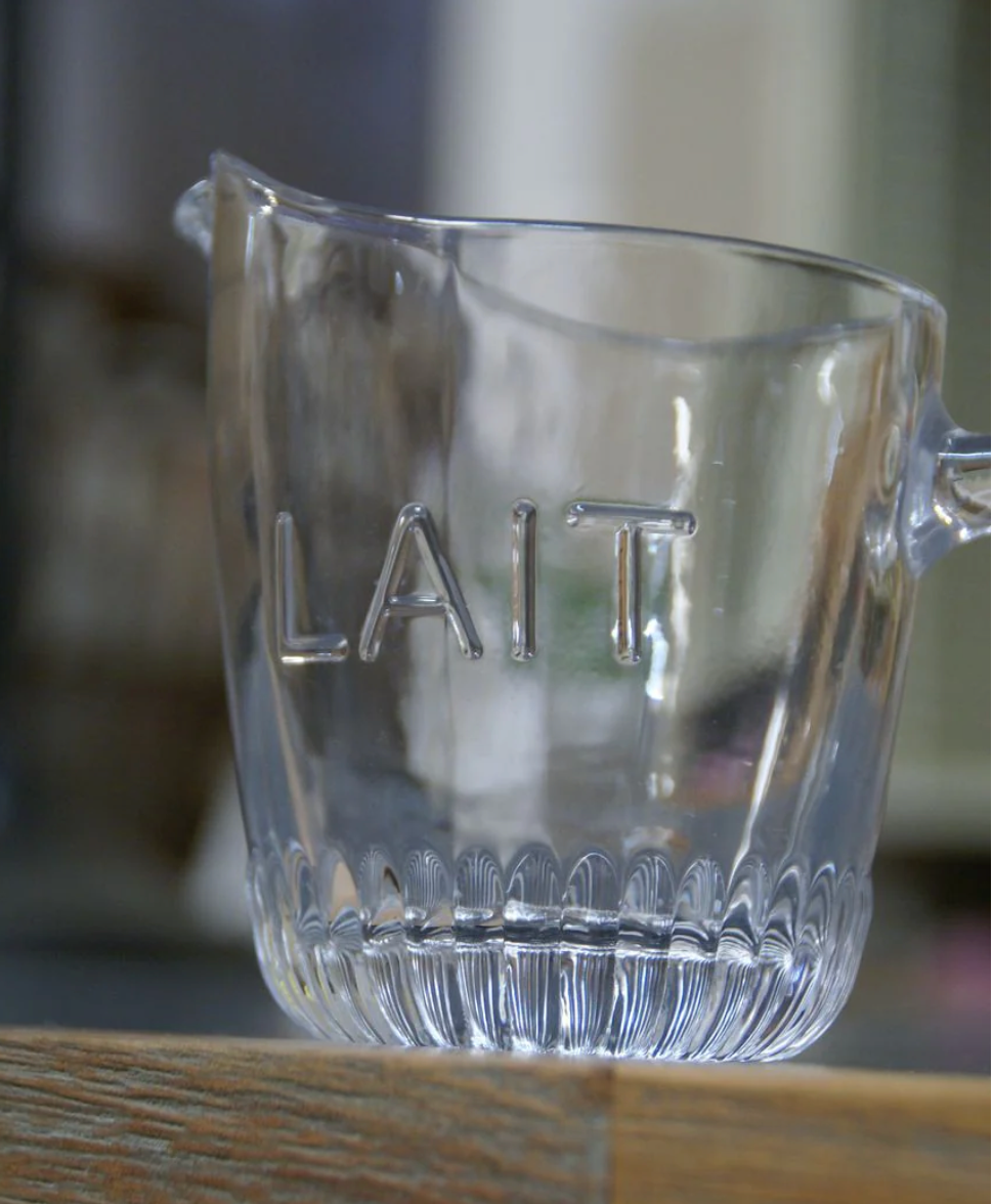 Depression Glass Creamer- "Lait"