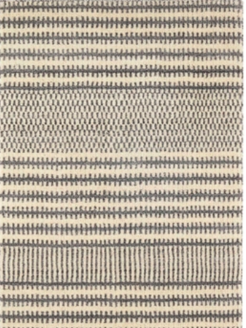 Tracks Grey Hand Loom Knotted Wool Rug