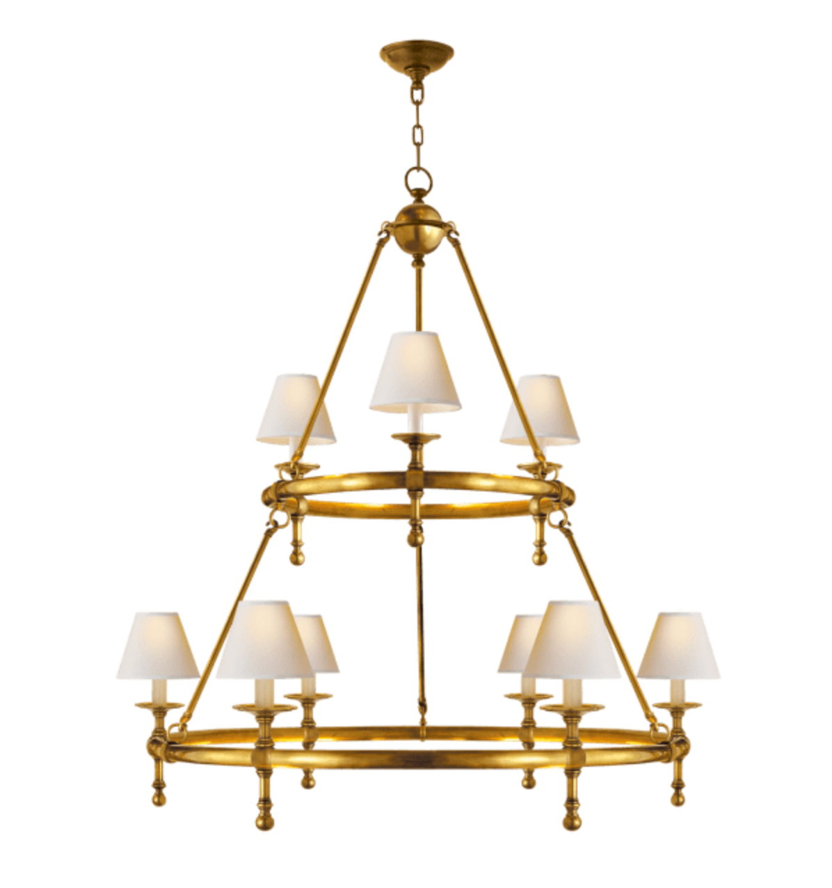 Classic Two-Tier Ring Chandelier