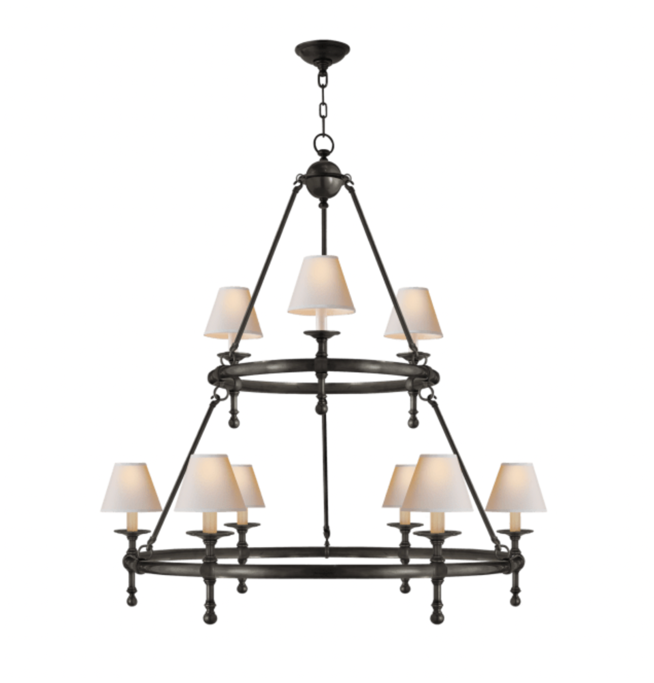 Classic Two-Tier Ring Chandelier