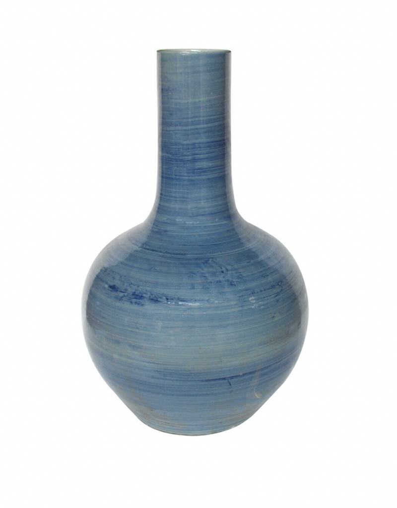 Lake Blue Porcelain Globular Vase