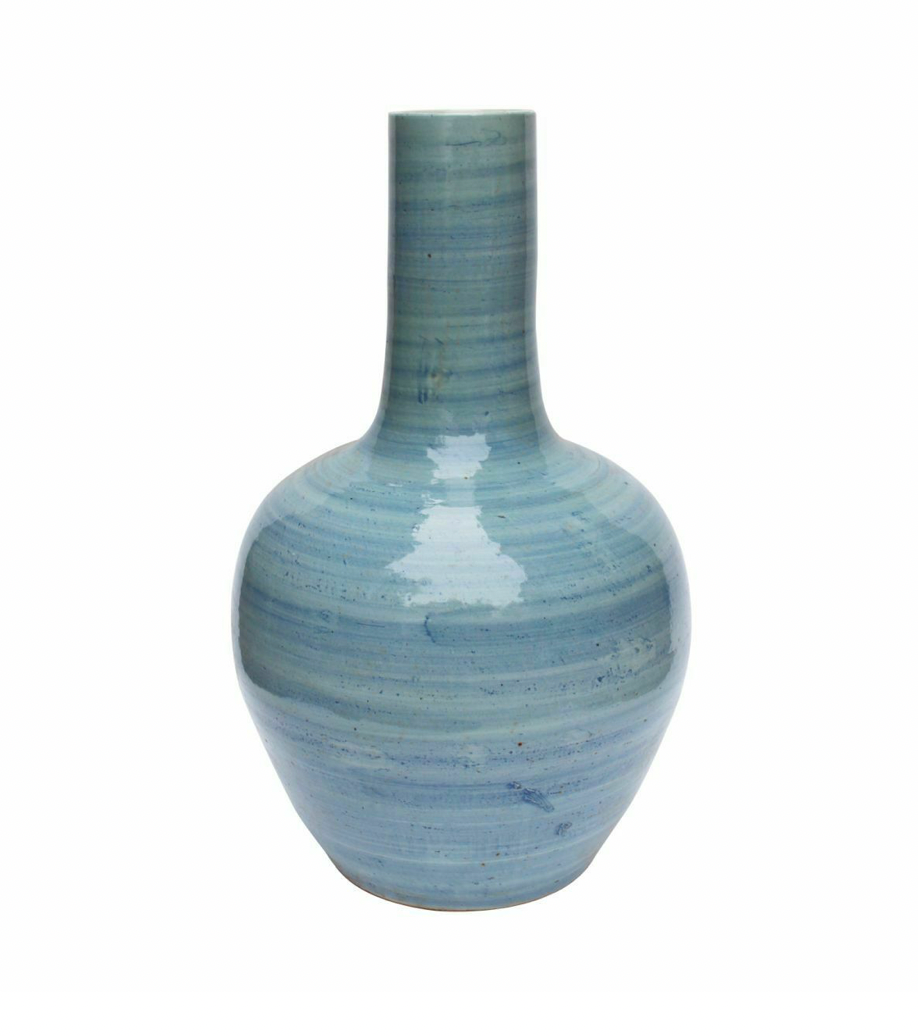 Lake Blue Porcelain Globular Vase