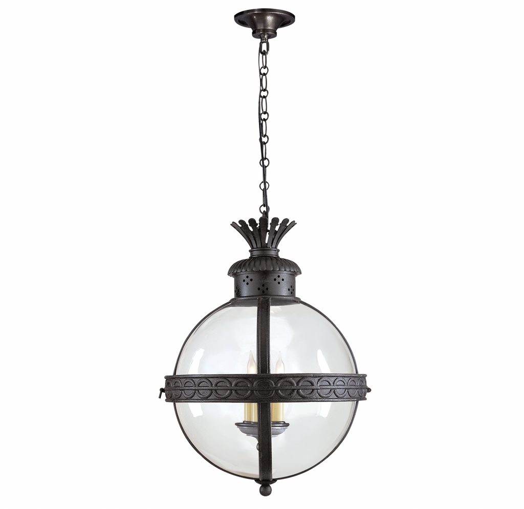 Crown Top Banded Globe Lantern