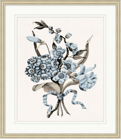 Blue Floral Etching Series