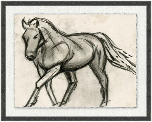 Horse Sketch - A2 Rice Decoupage Paper - Paper Designs Italy | Maika  Daughters