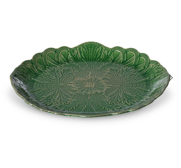 Green Glazed Serving Plate