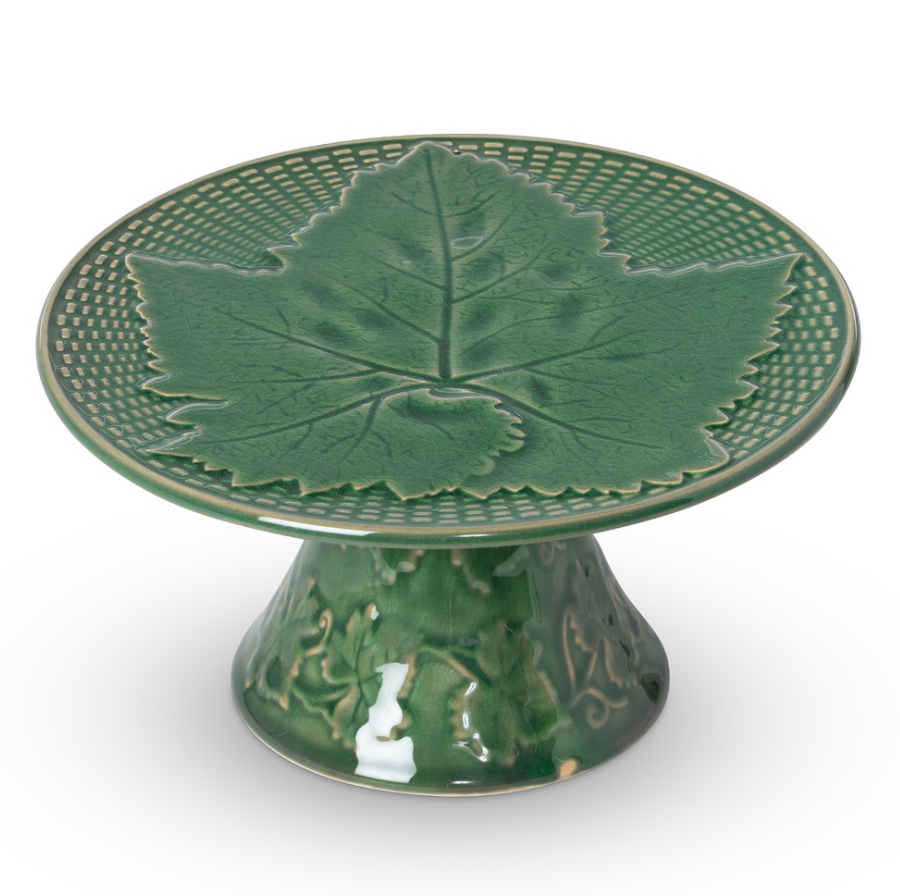 Green Glazed Cake Stand