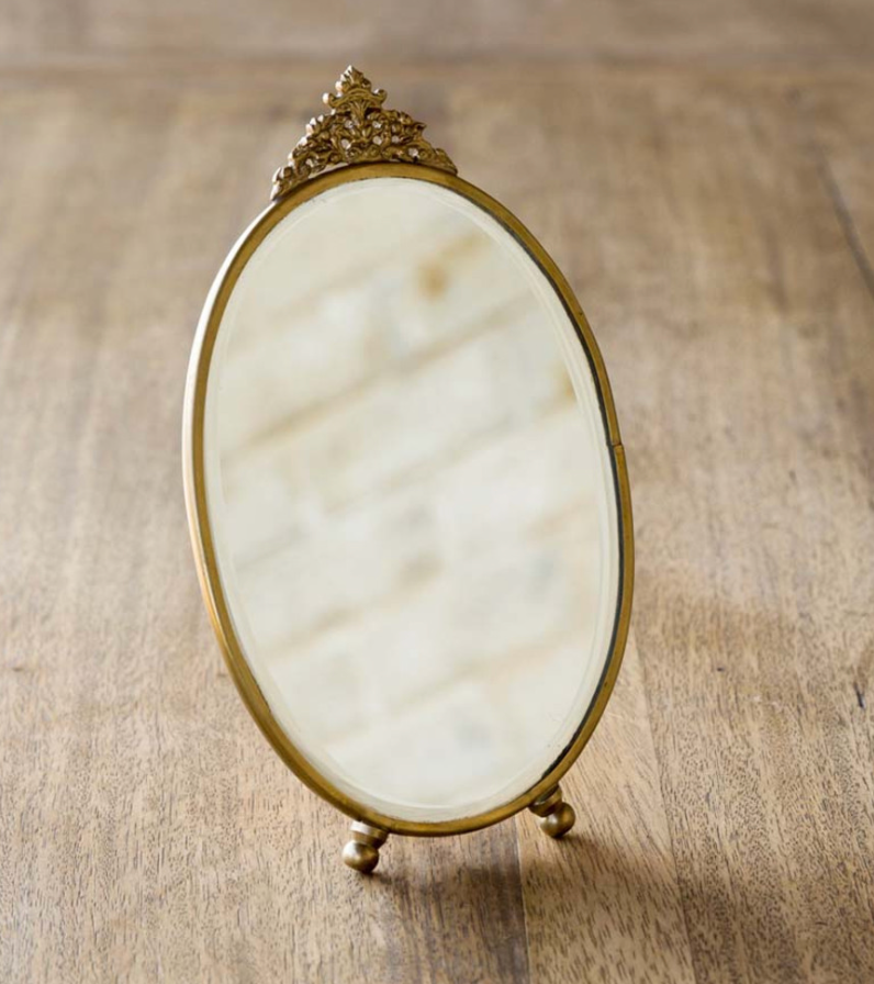 Antique Brass Vanity Mirror