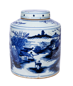 Dynasty Tea Jar Landscape Motif