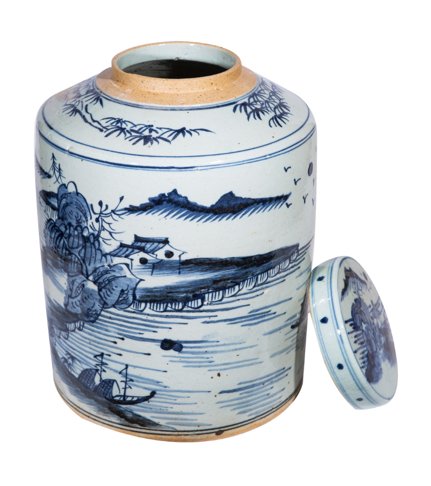 Dynasty Tea Jar Landscape Motif
