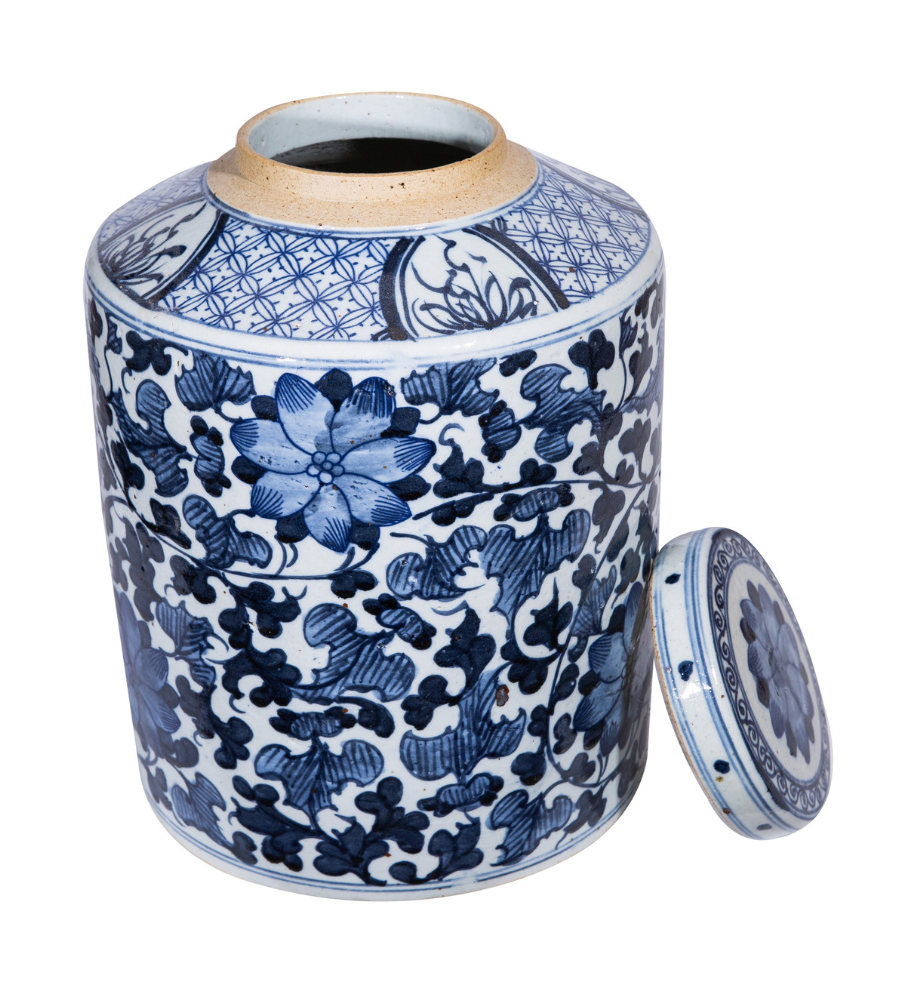 Dynasty Tea Jar Twist Vine Motif