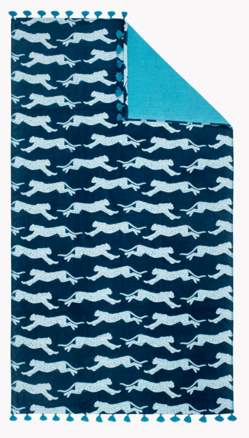 Leaping Leopard Beach Towels