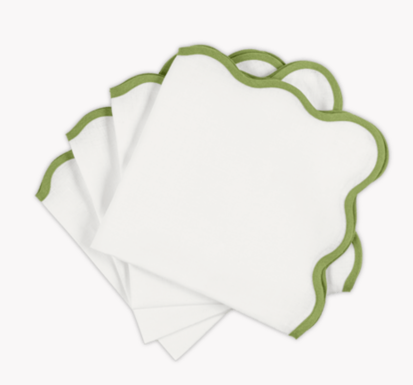 Scallop Edge Napkins- Set of 4