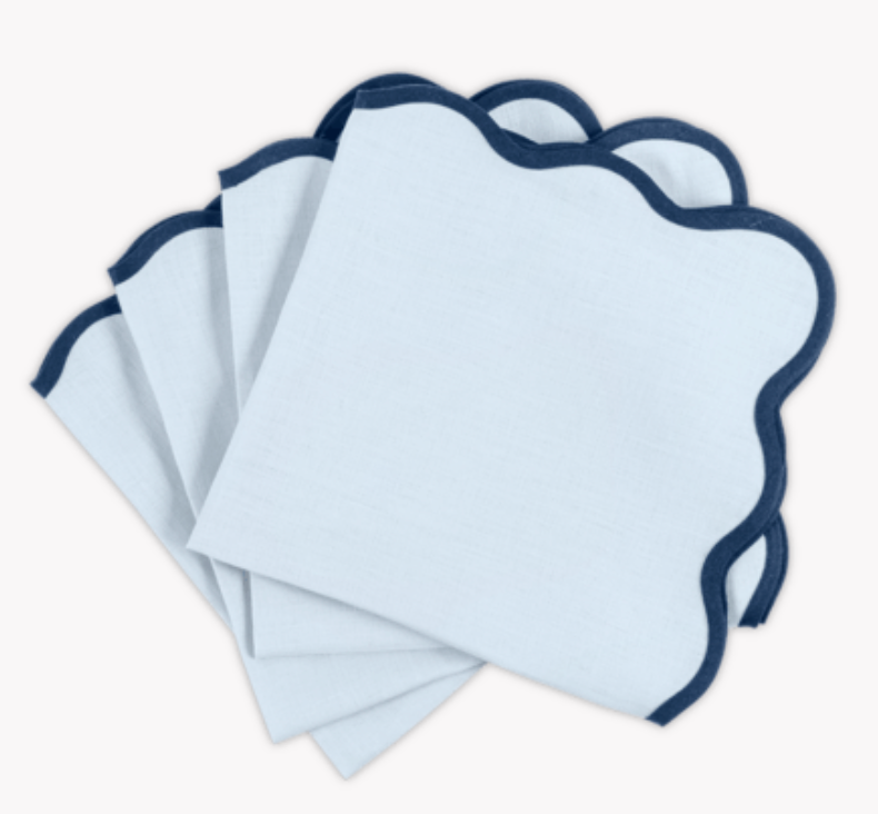 Scallop Edge Napkins- Set of 4