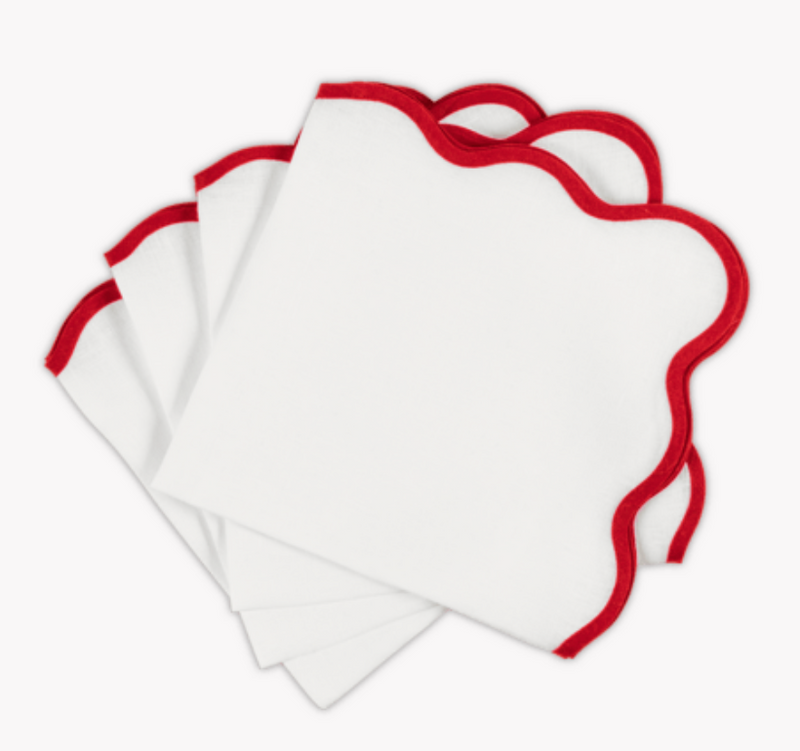 Scallop Edge Napkins- Set of 4