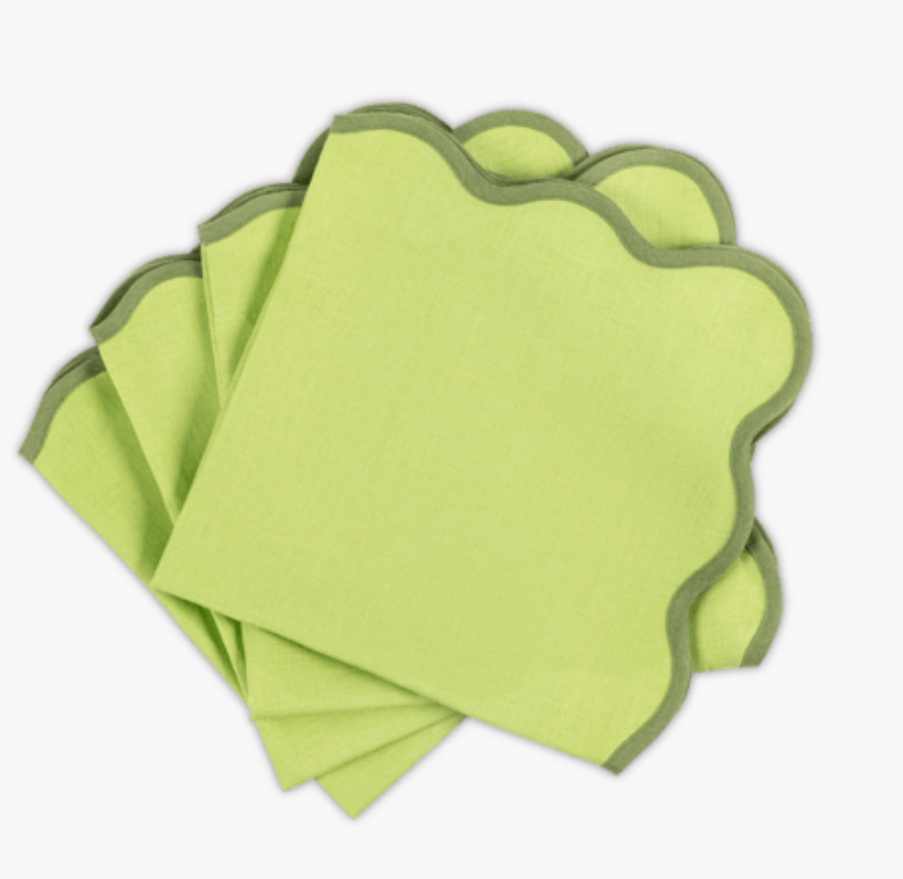 Scallop Edge Napkins- Set of 4