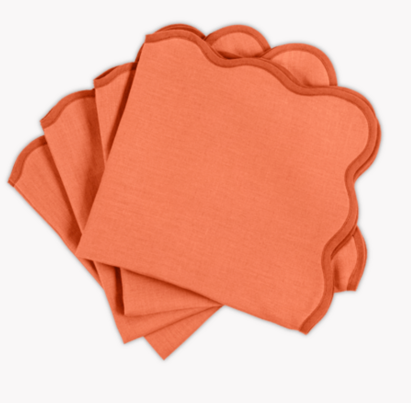 Scallop Edge Napkins- Set of 4