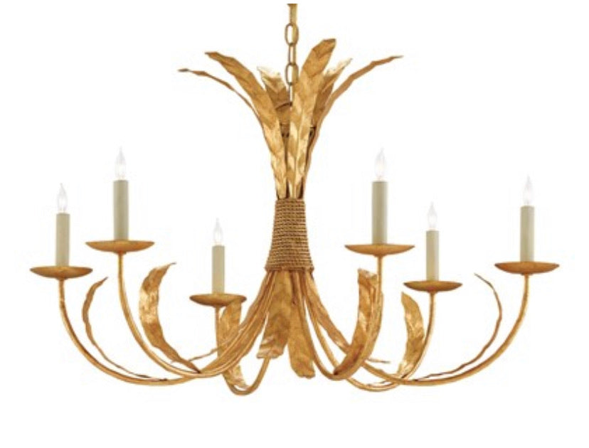 Grecian Gold Leaf Chandelier