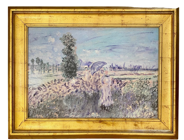 Woman With Parasol in Field of Purple