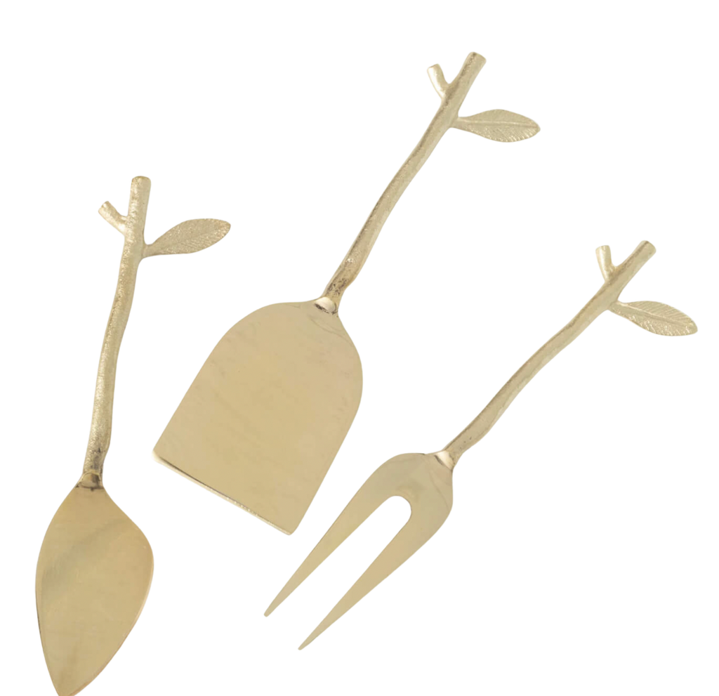 Gold Branch Cheese Server Set