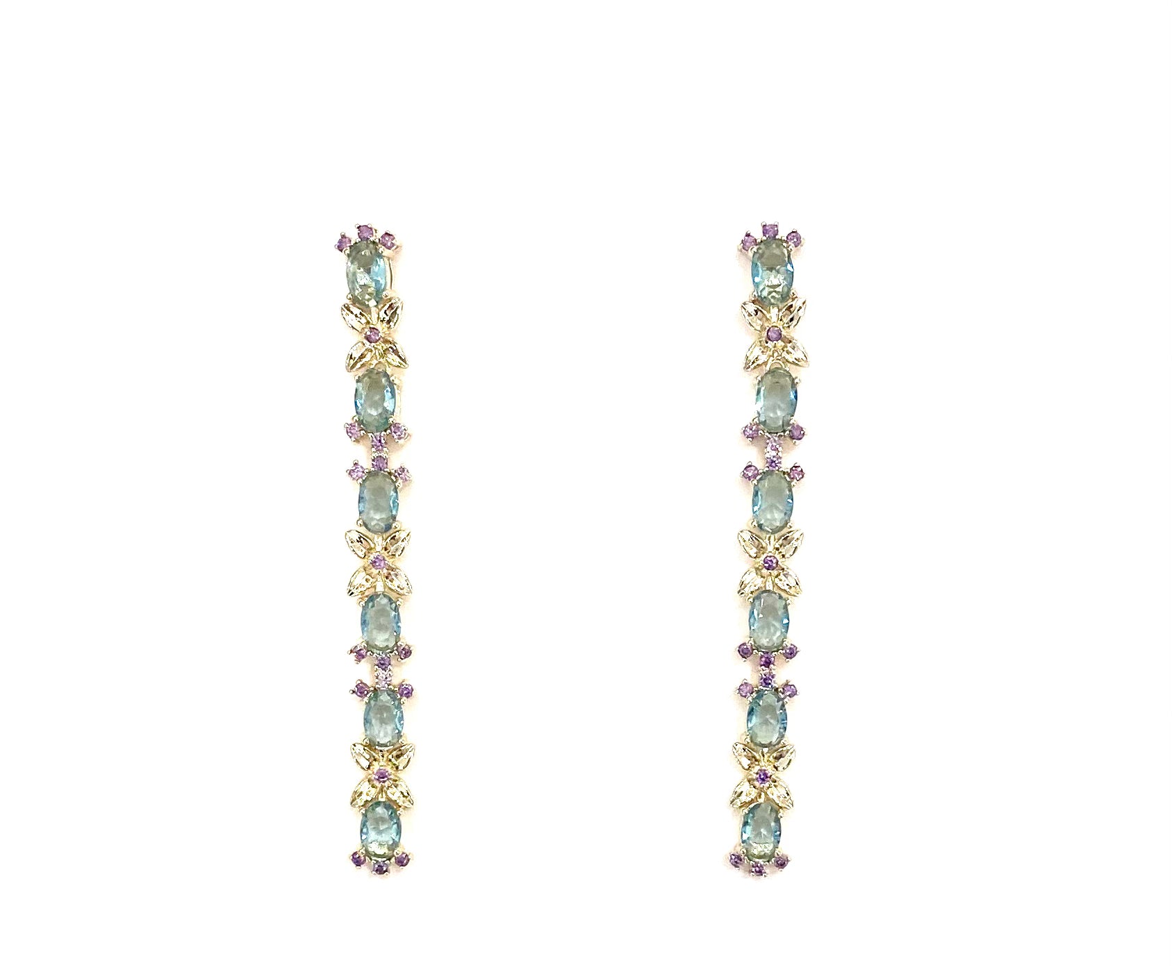 Nicola Bathie Amethyst & Aquamarine Drops