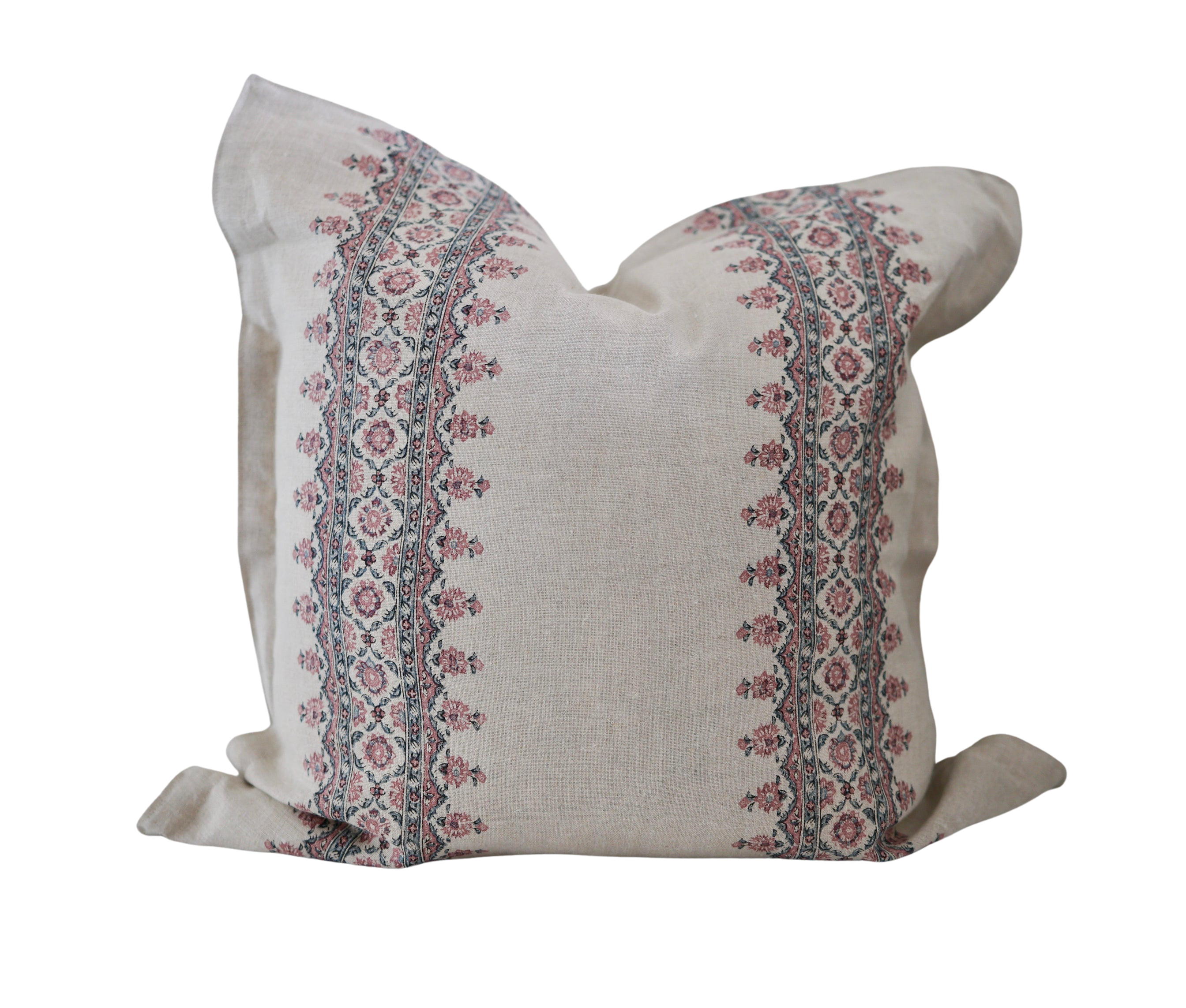 Raspberry Stripe Print Pillow Cover