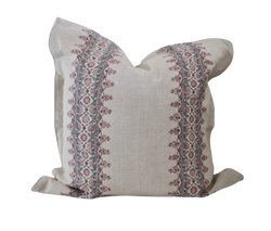 Raspberry Stripe Print Pillow Cover