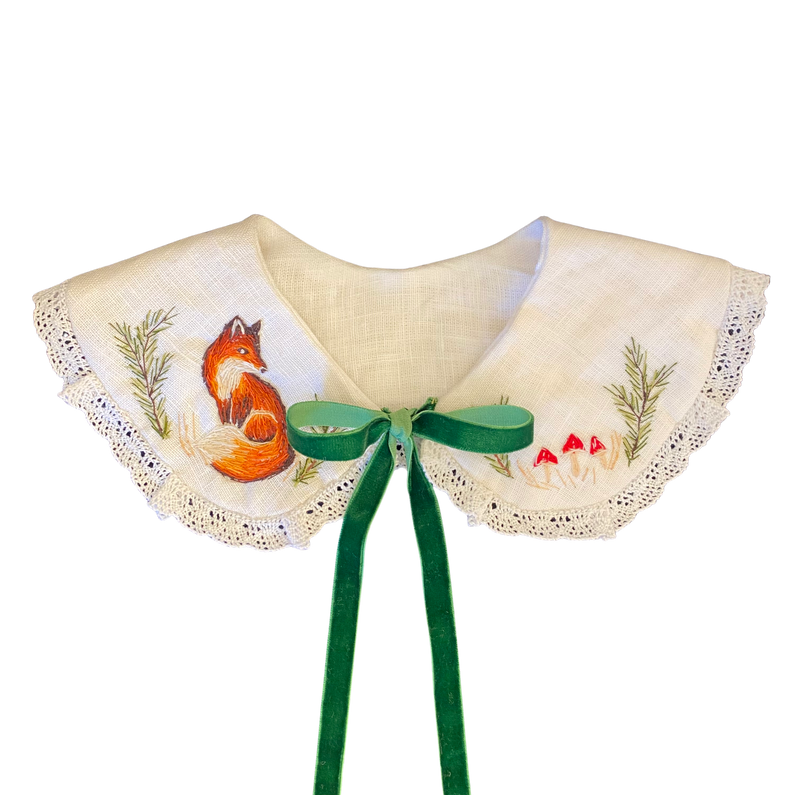 Embroidered collar sales