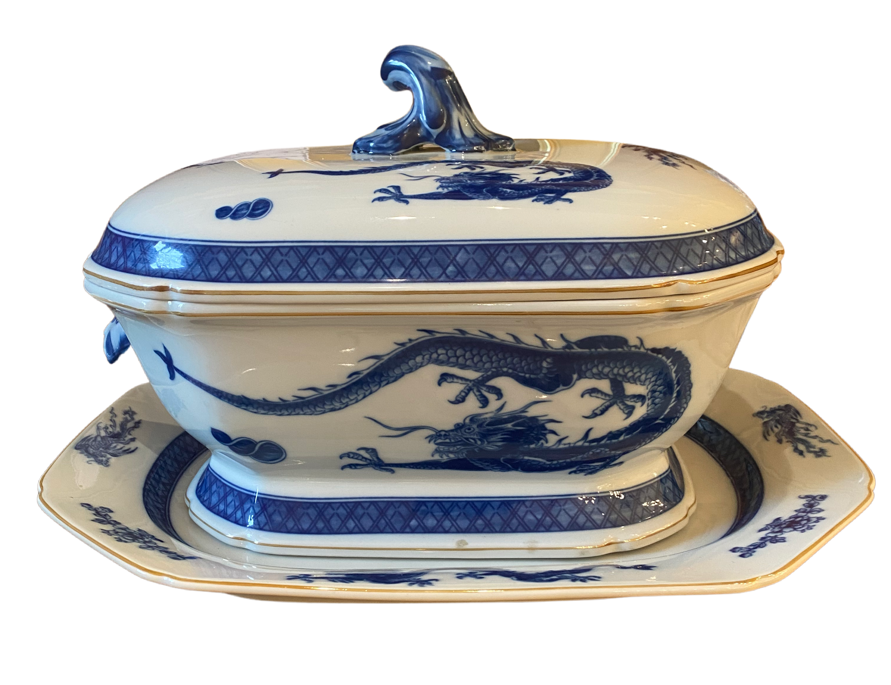 Mottahedeh Blue Dragon Cup & Saucer - Thumbnail 3