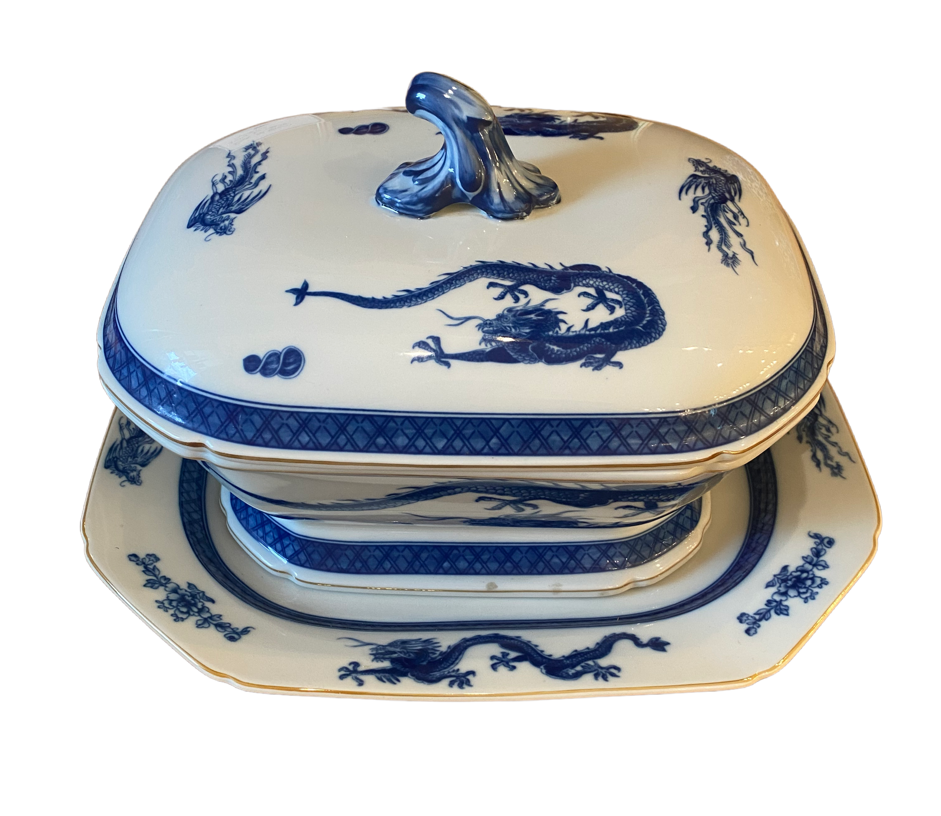 Mottahedeh Blue Dragon Cup & Saucer - Thumbnail 2