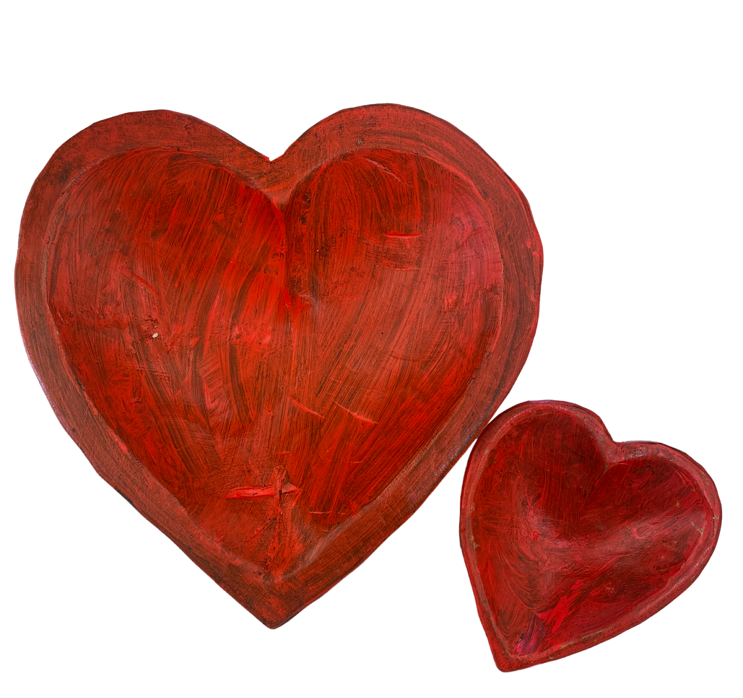 Hand Carved Heart Bowls